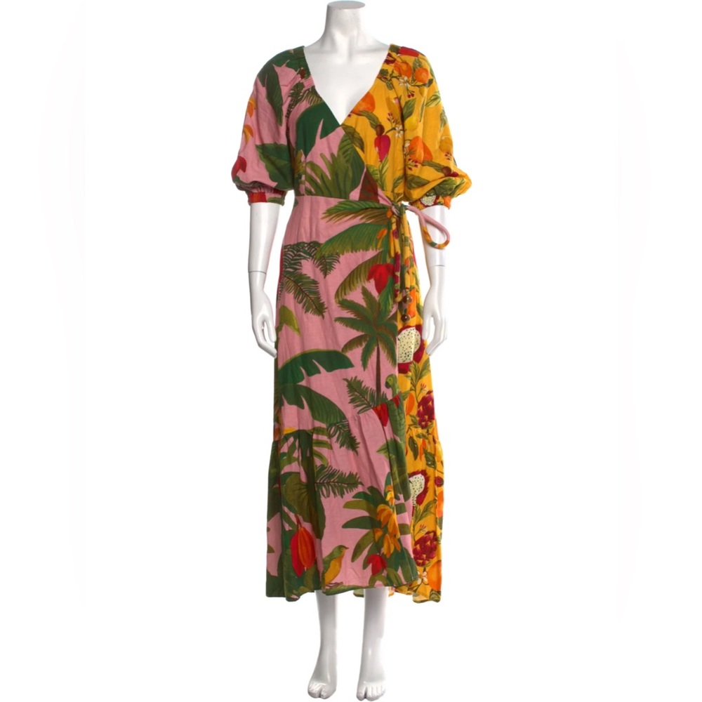 Farm Rio Mixed Fruits Midi Dress